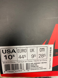 AIR JORDAN 1 RETRO HIGH OG 'TOP 3'
(USED)