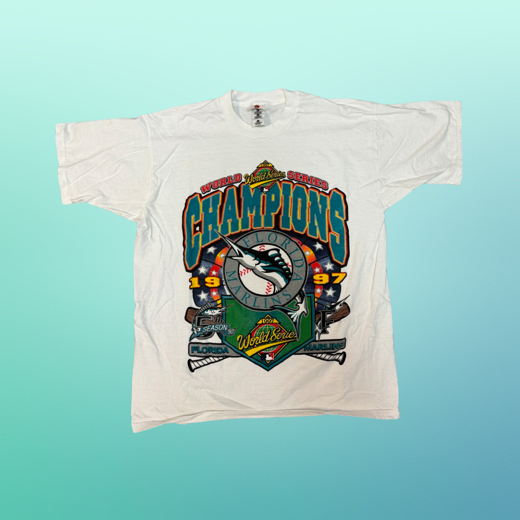 (XL) 1997 Florida Marlins World Series champs tee