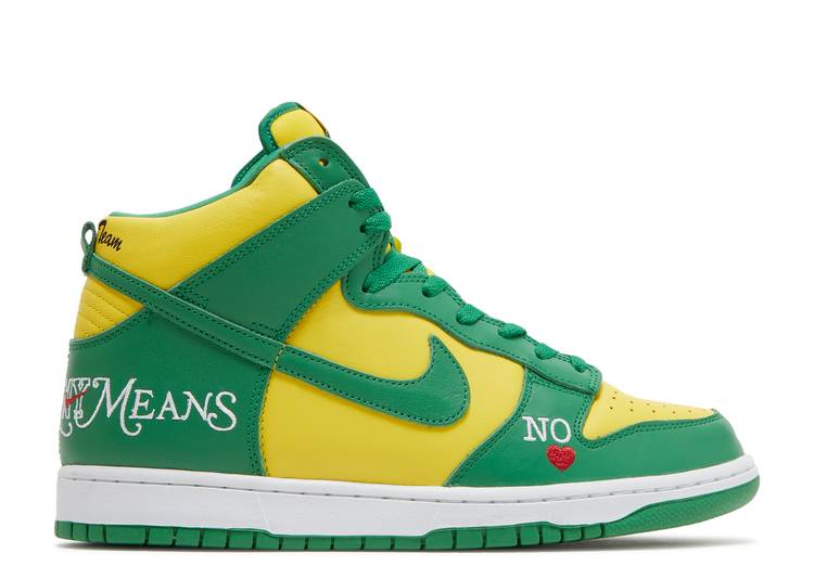 NIKE SUPREME X DUNK HIGH SB 'BY ANY MEANS - BRAZIL'