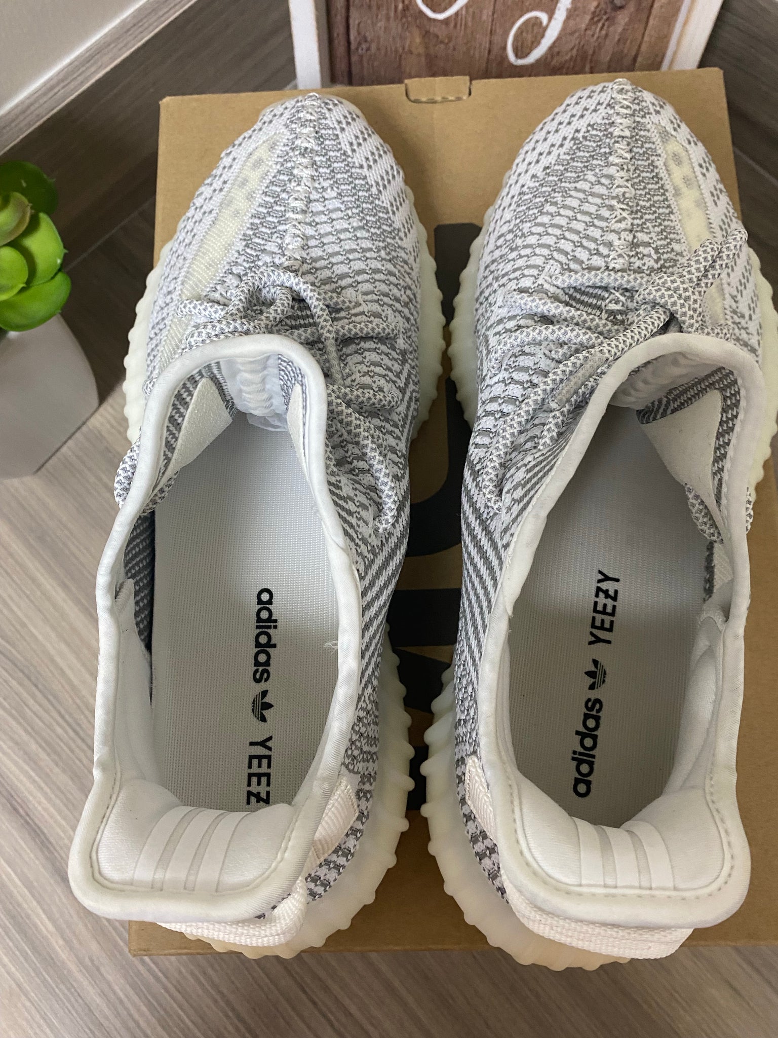 Pre-owned Adidas Boost 350 V2 Static Non Reflective 9-13 Ds Kanye Off White  Air