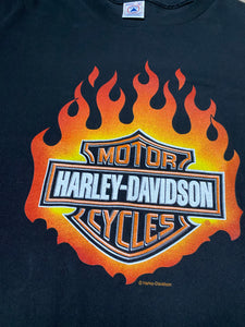 (2XL) Vintage Flame Harley tee